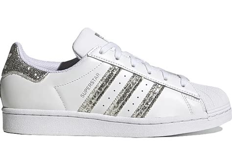 glitzer adidas superstar silber weiß|(WMNS) adidas Superstar 'Glitter' FZ4445 .